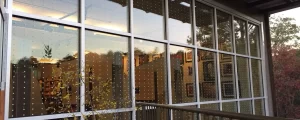 Vinyl dots on windows at Chattahoochee Nature Center Photo: Adam Betuel